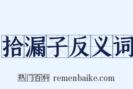 拾漏子反义词是什么意思的图片